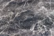 Table ronde Unique 120 cm — céramique effet marbre gris, pied noir