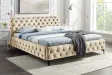 Lit Modern Barock 180x200 cm velours champagne — style Chesterfield