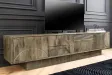 Meuble TV Art Déco manguier massif 200 cm gris — Adeniahome
