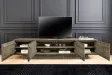 Meuble TV Art Déco manguier massif 200 cm gris — Adeniahome