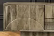 Meuble TV Art Déco manguier massif 200 cm gris — Adeniahome