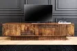 Meuble TV Art Déco manguier massif 200 cm brun — Adeniahome