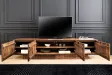 Meuble TV Art Déco manguier massif 200 cm brun — Adeniahome