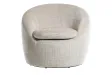 Fauteuil pivotant Alpine tissu texturé beige — Adeniahome