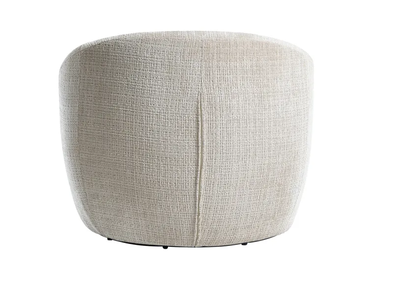 Fauteuil pivotant Alpine tissu texturé beige — Adeniahome