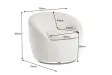 Fauteuil pivotant Alpine tissu texturé beige — Adeniahome