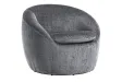 Fauteuil pivotant Alpine tissu texturé gris — Adeniahome