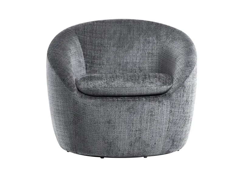 Fauteuil pivotant Alpine tissu texturé gris — Adeniahome
