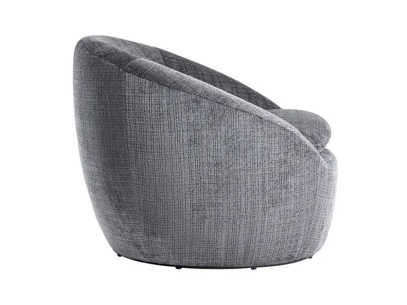 Fauteuil pivotant Alpine tissu texturé gris — Adeniahome