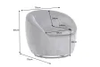 Fauteuil pivotant Alpine tissu texturé gris — Adeniahome