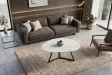 Table basse Marvelous céramique blanche 90 cm — Adeniahome