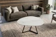 Table basse Marvelous céramique blanche 90 cm — Adeniahome