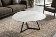 Table basse Marvelous céramique blanche 90 cm — Adeniahome