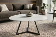 Table basse Marvelous céramique blanche 90 cm — Adeniahome