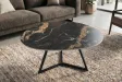 Table basse céramique 90 cm Aurora Oro noir or sable — Marvelous