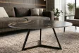 Table basse céramique 90 cm Aurora Oro noir or sable — Marvelous