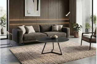 Table basse céramique grise 90 cm — Collection Marvelous