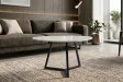 Table basse céramique blanche 70 cm — Collection Marvelous