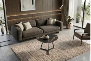 Table basse céramique 70 cm Aurora Oro noir or sable — Marvelous 2