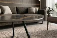 Table basse céramique 70 cm Aurora Oro noir or sable — Marvelous