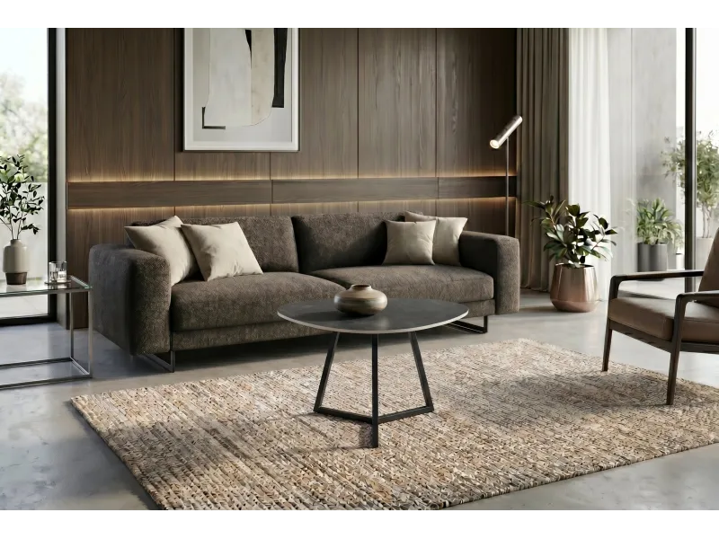 Table basse céramique grise 70 cm — Collection Marvelous
