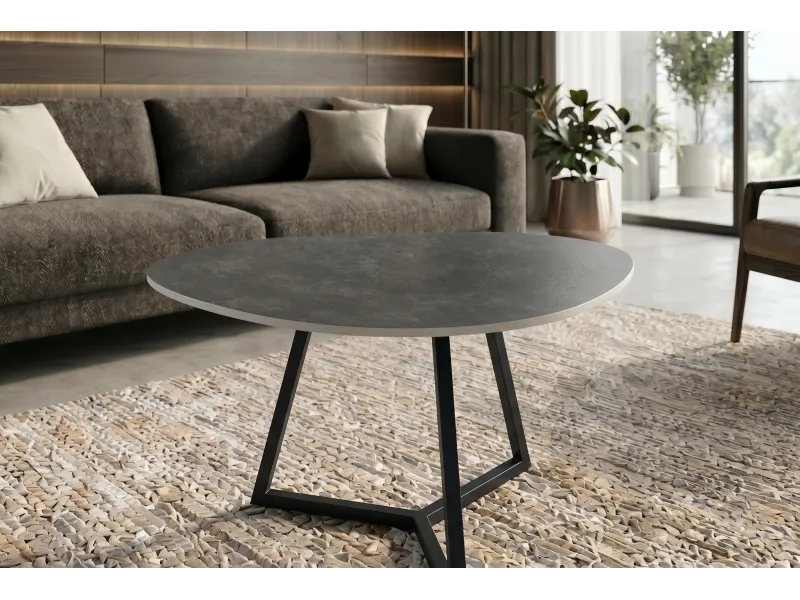 Table basse céramique grise 70 cm — Collection Marvelous