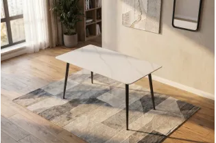 Table à manger céramique blanche 120 cm Milano — Adeniahome 2