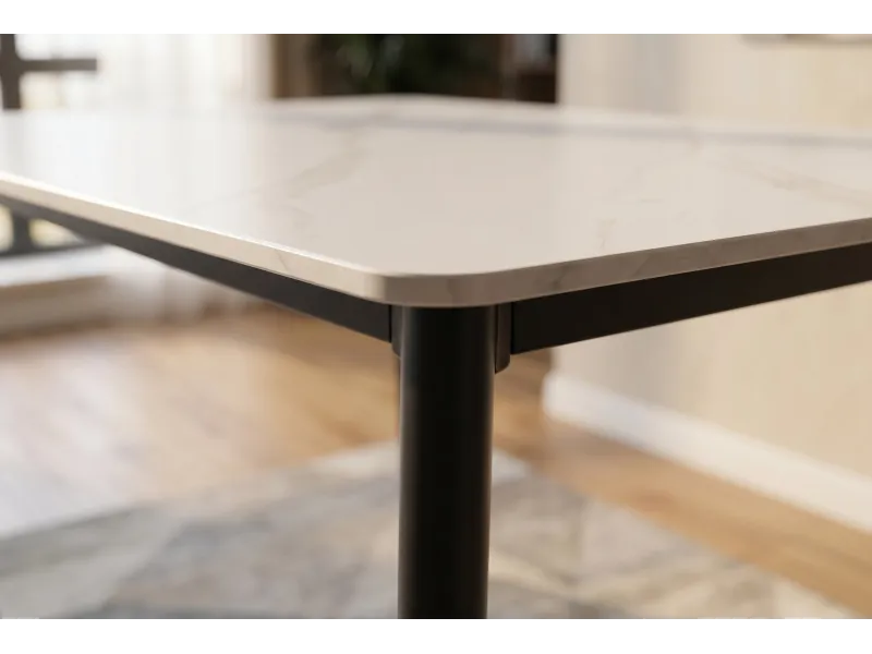 Table à manger céramique blanche 120 cm Milano — Adeniahome