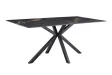 Table Galaxie céramique noire dorée 180 cm piètement étoilé