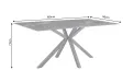 Table Galaxie céramique noire dorée 180 cm piètement étoilé