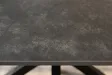 Table Galaxie céramique grise 180 cm — Piètement étoilé noir