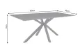 Table Galaxie céramique grise 180 cm — Piètement étoilé noir