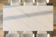 Table Galaxie céramique blanche 180 cm — Piètement étoilé