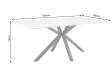 Table Galaxie céramique blanche 180 cm — Piètement étoilé