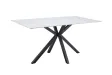Table Galaxie céramique blanche 160 cm — Piètement étoilé