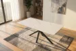 Table Galaxie céramique blanche 160 cm — Piètement étoilé