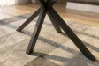 Table Galaxie céramique blanche 160 cm — Piètement étoilé
