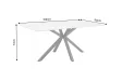 Table Galaxie céramique blanche 160 cm — Piètement étoilé