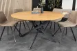 Table ronde HELIX 120 cm en chêne sauvage naturel — Adeniahome