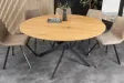 Table ronde HELIX 120 cm en chêne sauvage naturel — Adeniahome