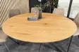 Table ronde HELIX 120 cm en chêne sauvage naturel — Adeniahome