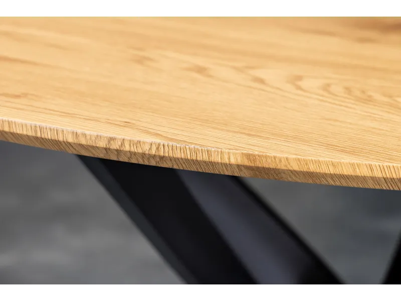 Table ronde HELIX 120 cm en chêne sauvage naturel — Adeniahome