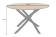 Table ronde HELIX 120 cm en chêne sauvage naturel — Adeniahome