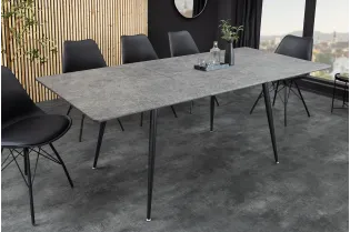 Table extensible APARTMENT 120-160 cm effet pierre grise — Adeniahome
