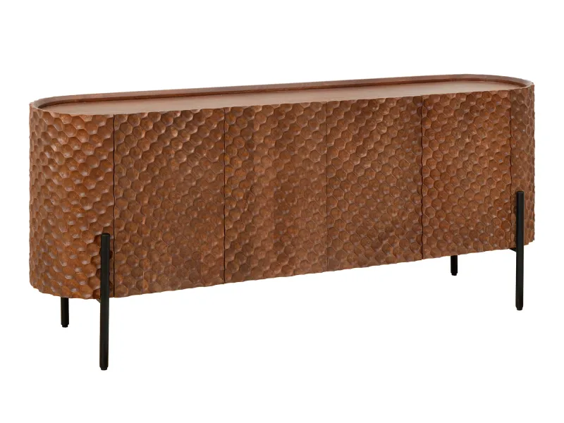 Buffet ADLON 180 cm en manguier massif 3D brun — Adeniahome