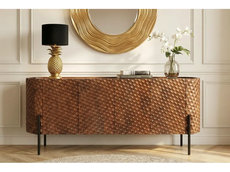 Buffet ADLON 180 cm en manguier massif 3D brun — Adeniahome