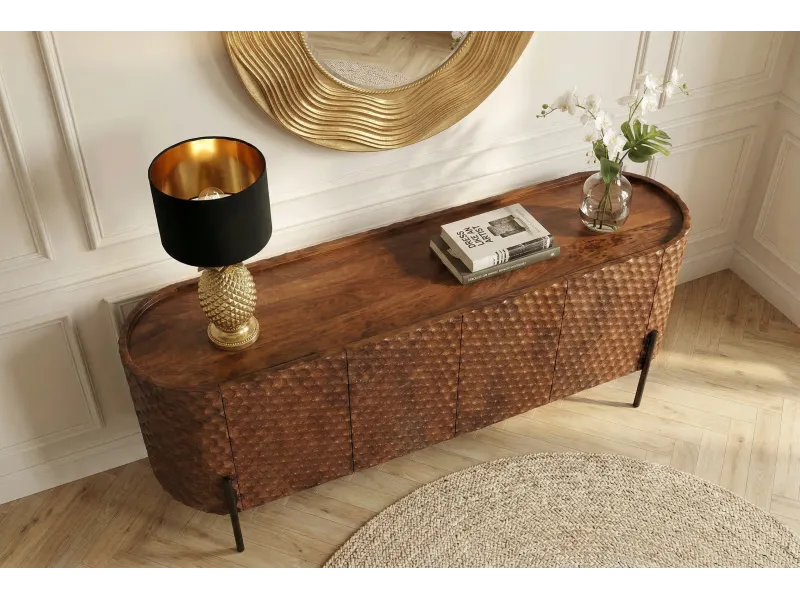 Buffet ADLON 180 cm en manguier massif 3D brun — Adeniahome