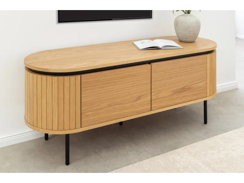 Meuble TV ATELIER 120 cm en chêne naturel — Adeniahome