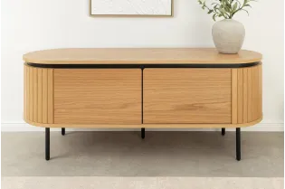 Meuble TV ATELIER 120 cm en chêne naturel — Adeniahome
