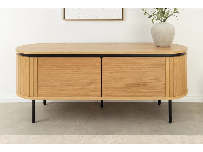 Meuble TV ATELIER 120 cm en chêne naturel — Adeniahome